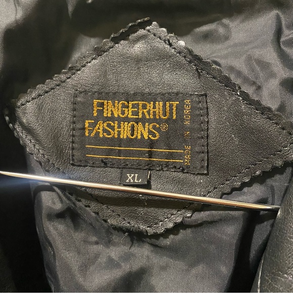 Men’s XL Fingerhut Fashions Black Leather Button Front Jacket - Picture 3 of 16